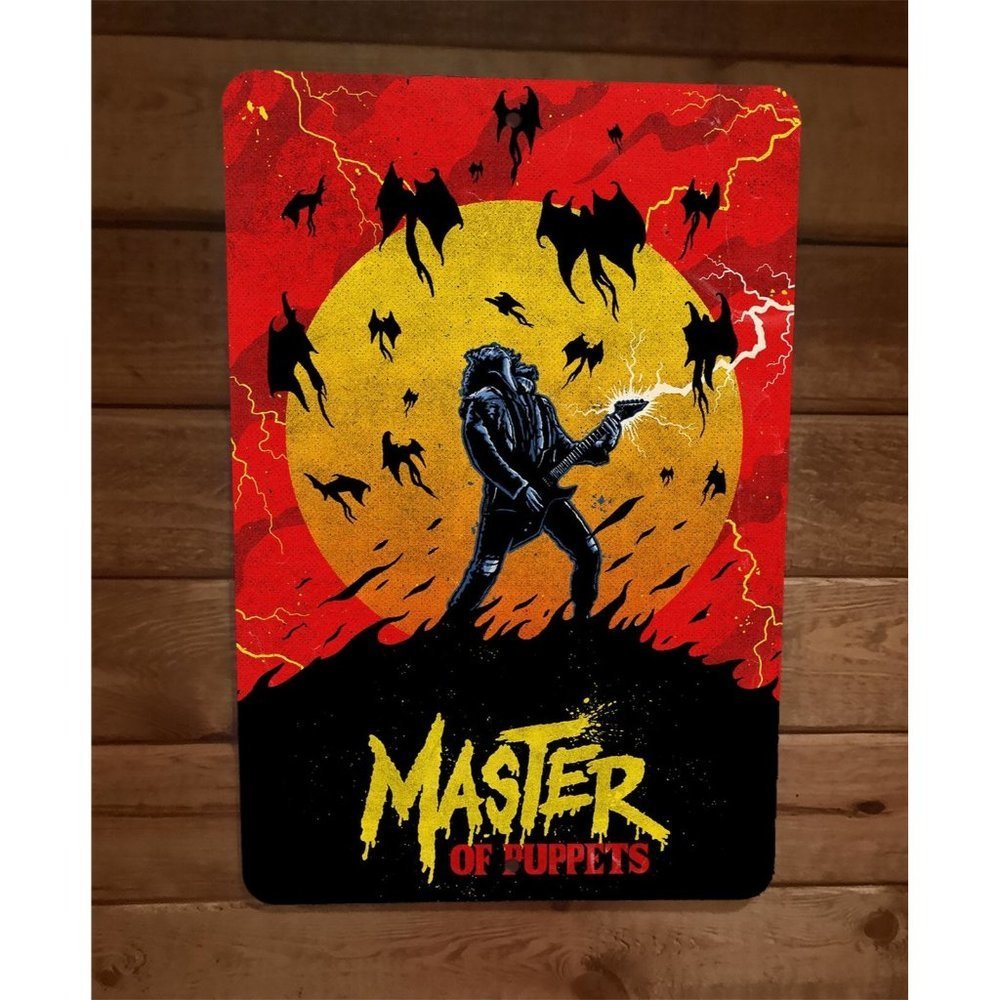 Eddie Munson Master of Puppets 8x12 Metal Wall Sign‎